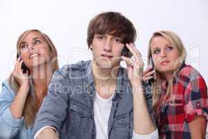 Teens with mobile