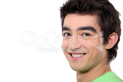 Headshot of a happy young man