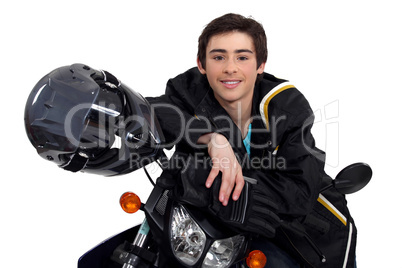 A young biker.
