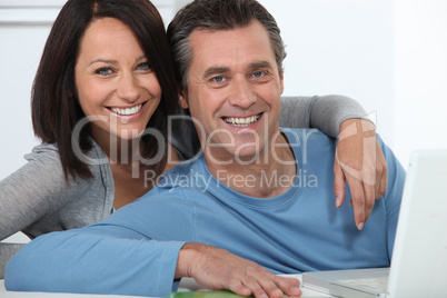 Couple doing some on-line shopping