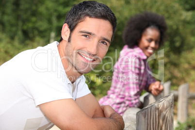 couple on a walk in the country