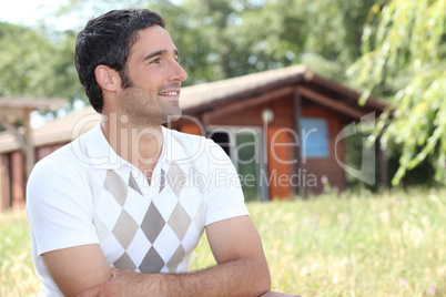 portrait of man in nature