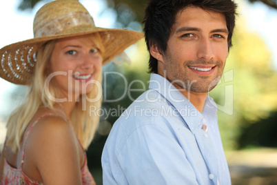 Couple in the sunshine