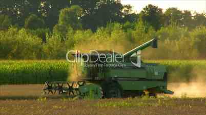 combine harvester rye field long 10725