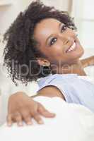 Happy Mixed Race African American Girl Young Woman