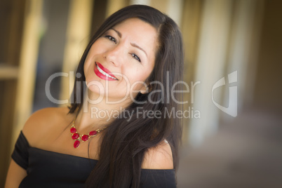 Attractive Hispanic Woman Portrait Outside