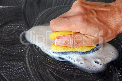 Sponge cleaning