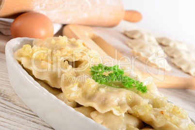 Pierogi.Polish christmas dish