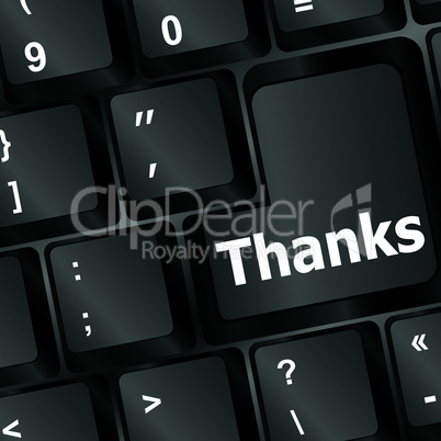 a thanks message on enter key of keyboard