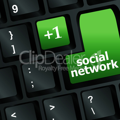 Social network keyboard with only one key