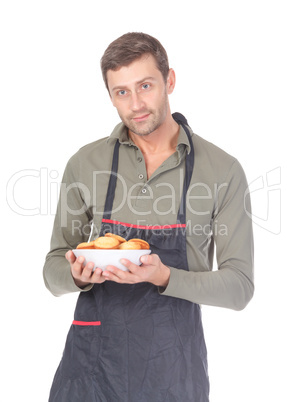 Man trying his hand at baking