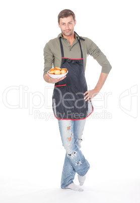 Man trying his hand at baking