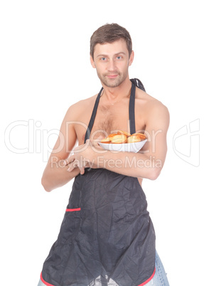 Man trying his hand at baking