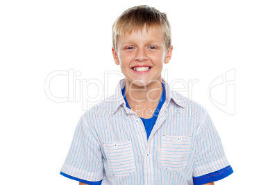 Snap shot of smiling adorable young boy