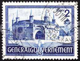 Postage stamp Poland 1941 Rondel and Florian?s Gate