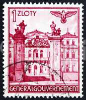 Postage stamp Poland 1940 Palace, Warsaw