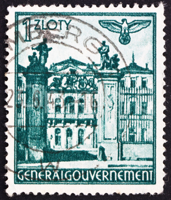 Postage stamp Poland 1941 Palace, Warsaw