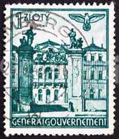 Postage stamp Poland 1941 Palace, Warsaw