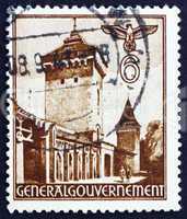 Postage stamp Poland 1940 St. Florian?s Gate, Cracow