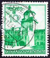Postage stamp Poland 1940 Cracow Gate, Lublin