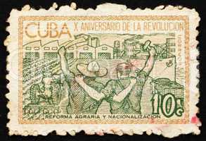 Postage stamp Cuba 1963 Agricultural Reform and Nationalization