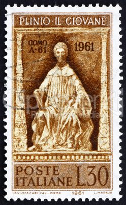 Postage stamp Italy 1961 Statue of Pliny, Como Cathedral