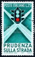 Postage stamp Italy 1957 Traffic Light