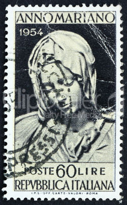 Postage stamp Italy 1954 Madonna of the Pieta, Michelangelo