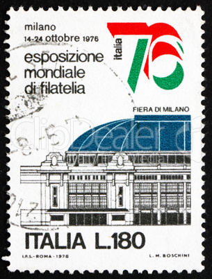 Postage stamp Italy 1976 Milano Fair Pavillion