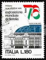 Postage stamp Italy 1976 Milano Fair Pavillion