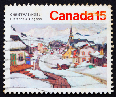 Postage stamp Canada 1974 Village, by Clarence A. Gagnon