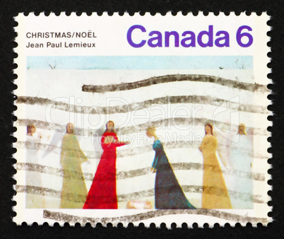 Postage stamp Canada 1974 Nativity by Jean Paul Lemieux