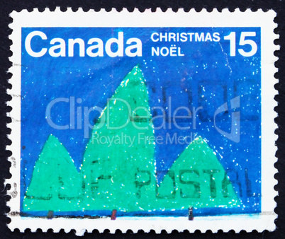 Postage stamp Canada 1975 Trees, Christmas