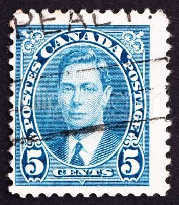 Postage stamp Canada 1937 King George VI, King of England