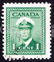 Postage stamp Canada 1942 King George VI, King of England