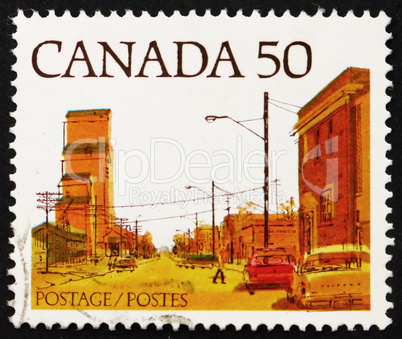 Postage stamp Canada 1978 Main Street, Prairie Town