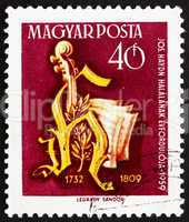 Postage stamp Hungary 1959 Joseph Haydn?s Monogram