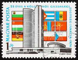 Postage stamp Hungary 1974 Comecon Building, Moscow