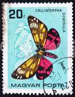 Postage stamp Hungary 1966 Callimorpha Dominula, Butterfly