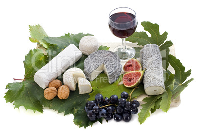 goat cheeses and fruits