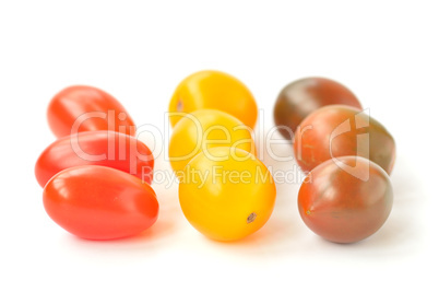 Cherry tomatoes of different colors