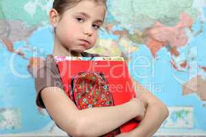 little girl at school