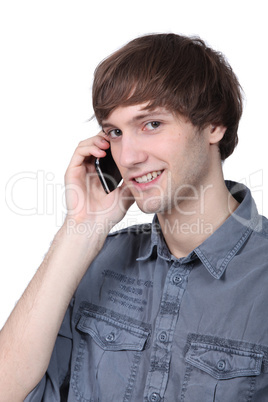 Young man on cellphone