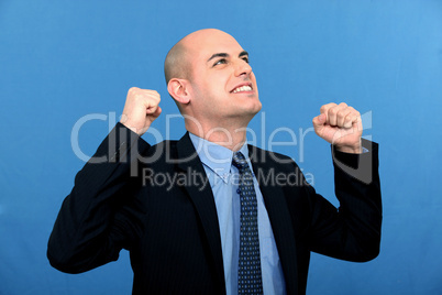 Excited businessman