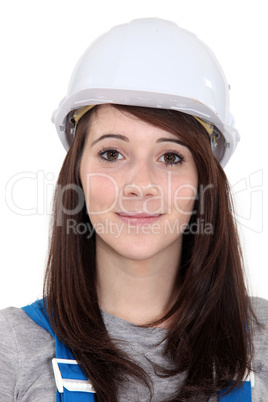Portrait of a female construction worker