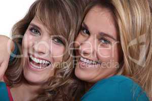 Two laughing women
