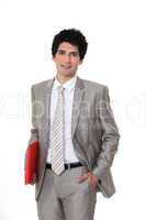 Businessman with a folder