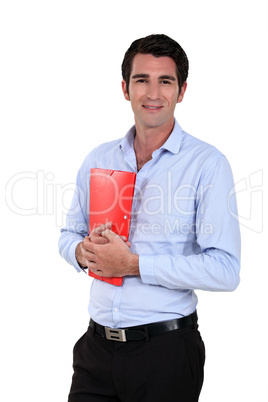 Businessman with a folder