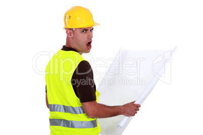 Worker open mouthed in disbelief