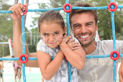 Father and daughter at the park